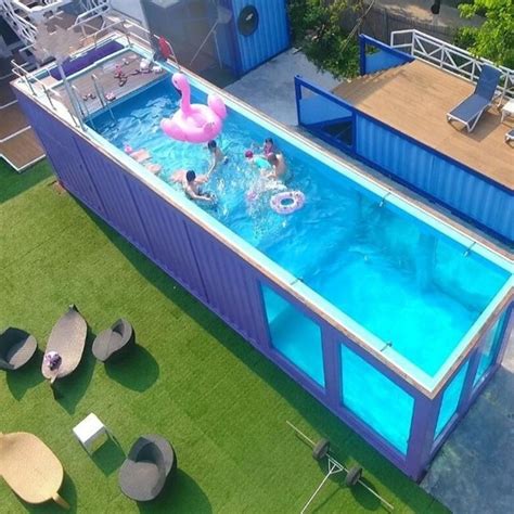 swimmimg pools in big metal boxes|custom shipping container pools.